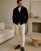 Shawl Collar Cardigan — Black