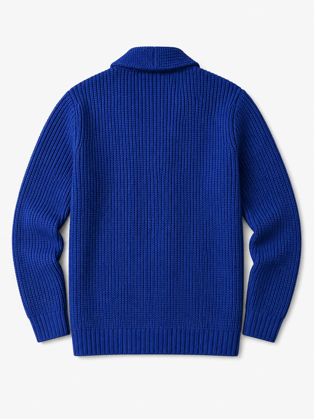 Shawl Collar Cardigan — Blue