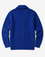Shawl Collar Cardigan — Blue
