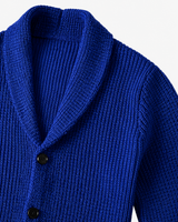 Shawl Collar Cardigan — Blue