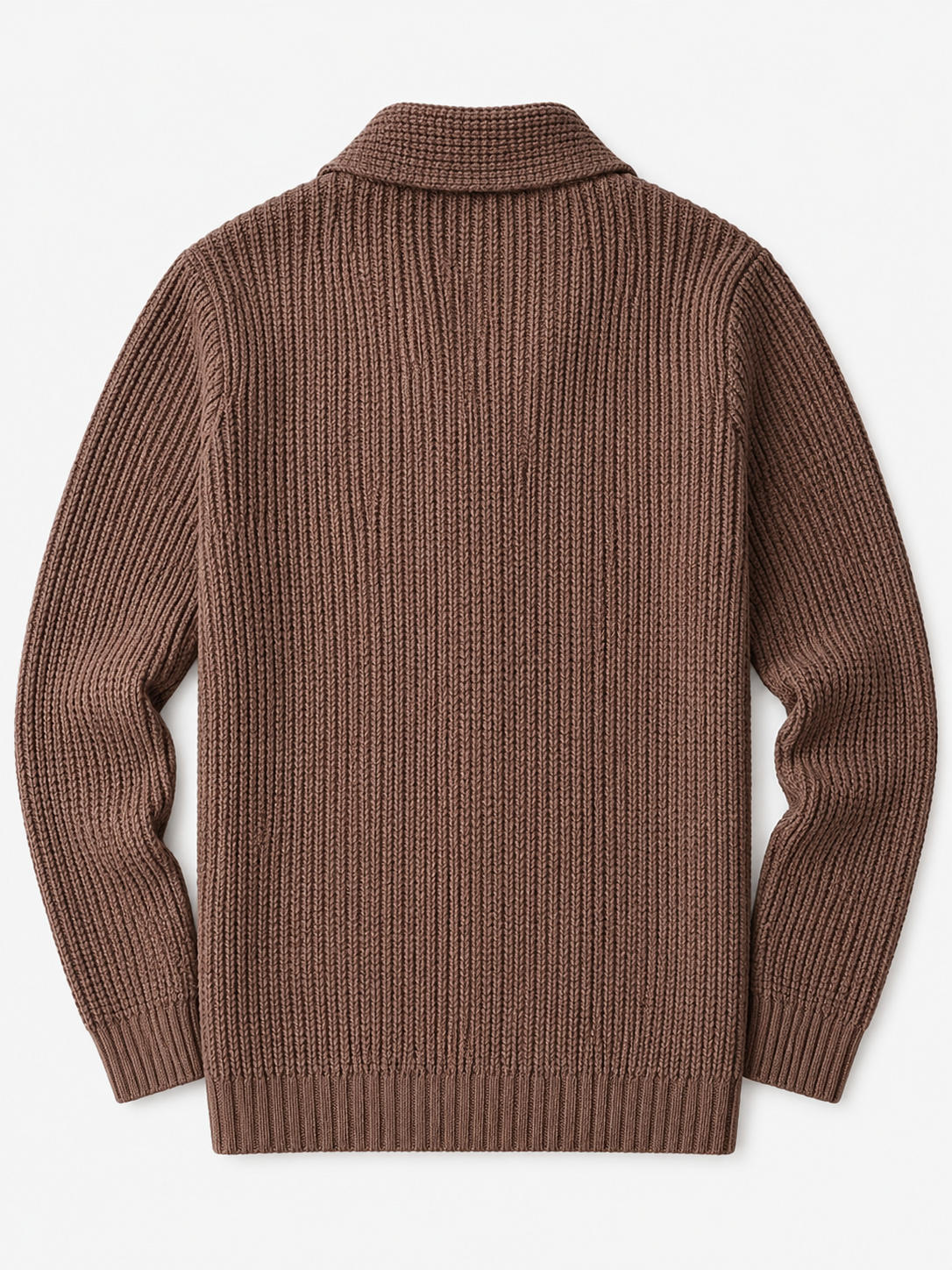 Shawl Collar Cardigan — Brown