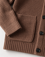 Shawl Collar Cardigan — Brown