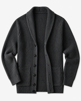 Shawl Collar Cardigan — Dark Grey