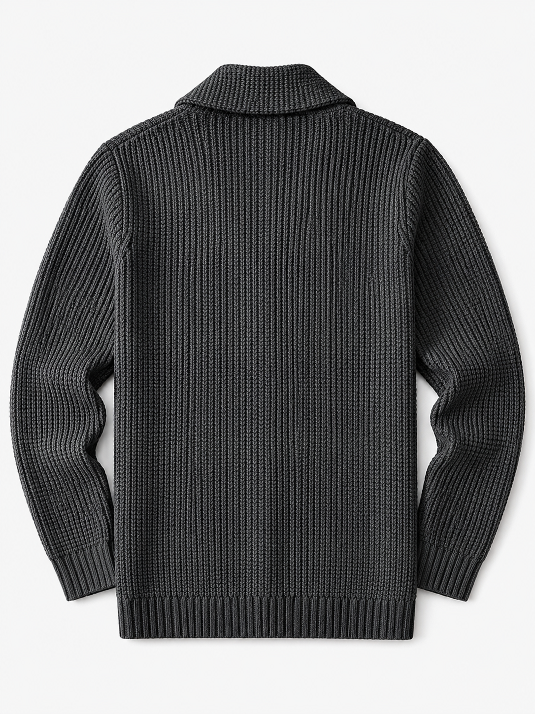 Shawl Collar Cardigan — Dark Grey