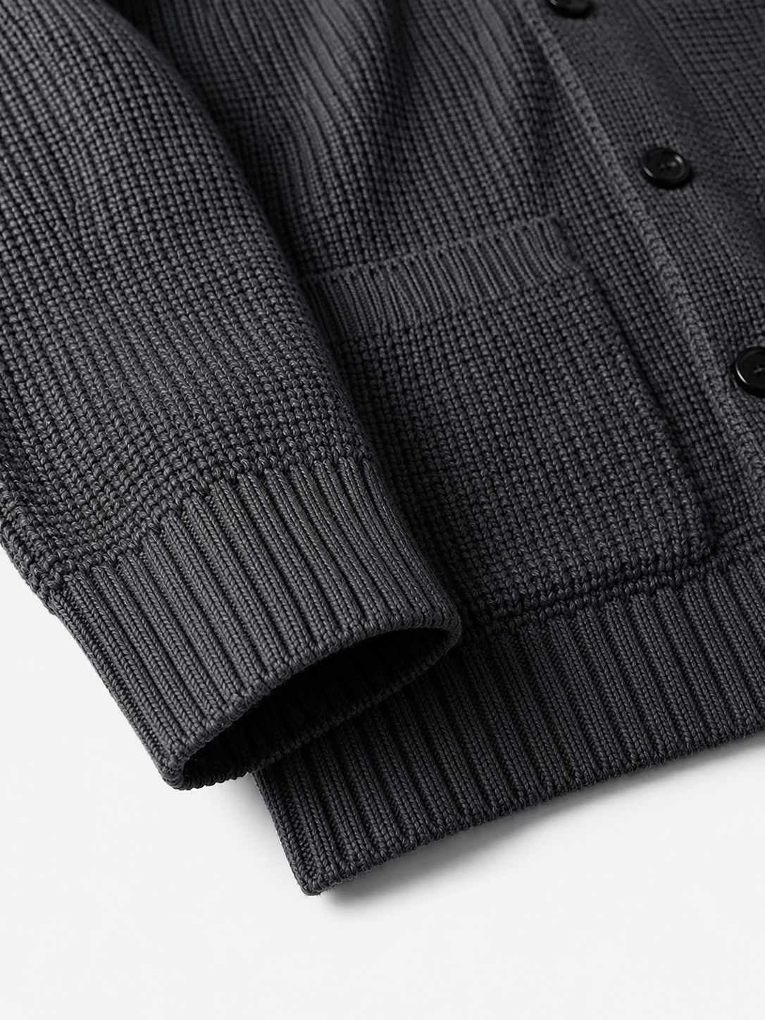 Shawl Collar Cardigan — Dark Grey