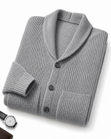 Shawl Collar Cardigan — Grey