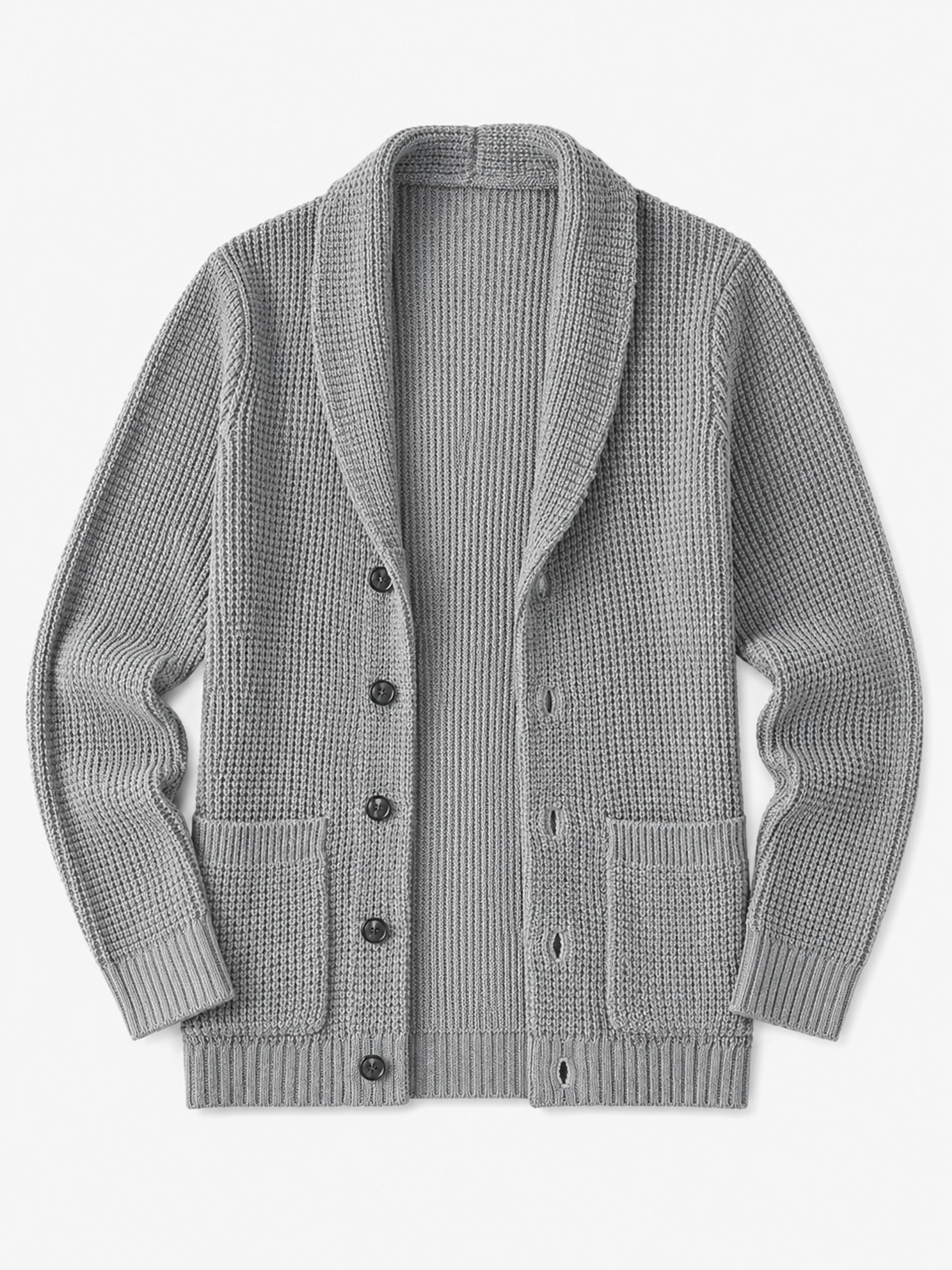 Shawl Collar Cardigan — Grey