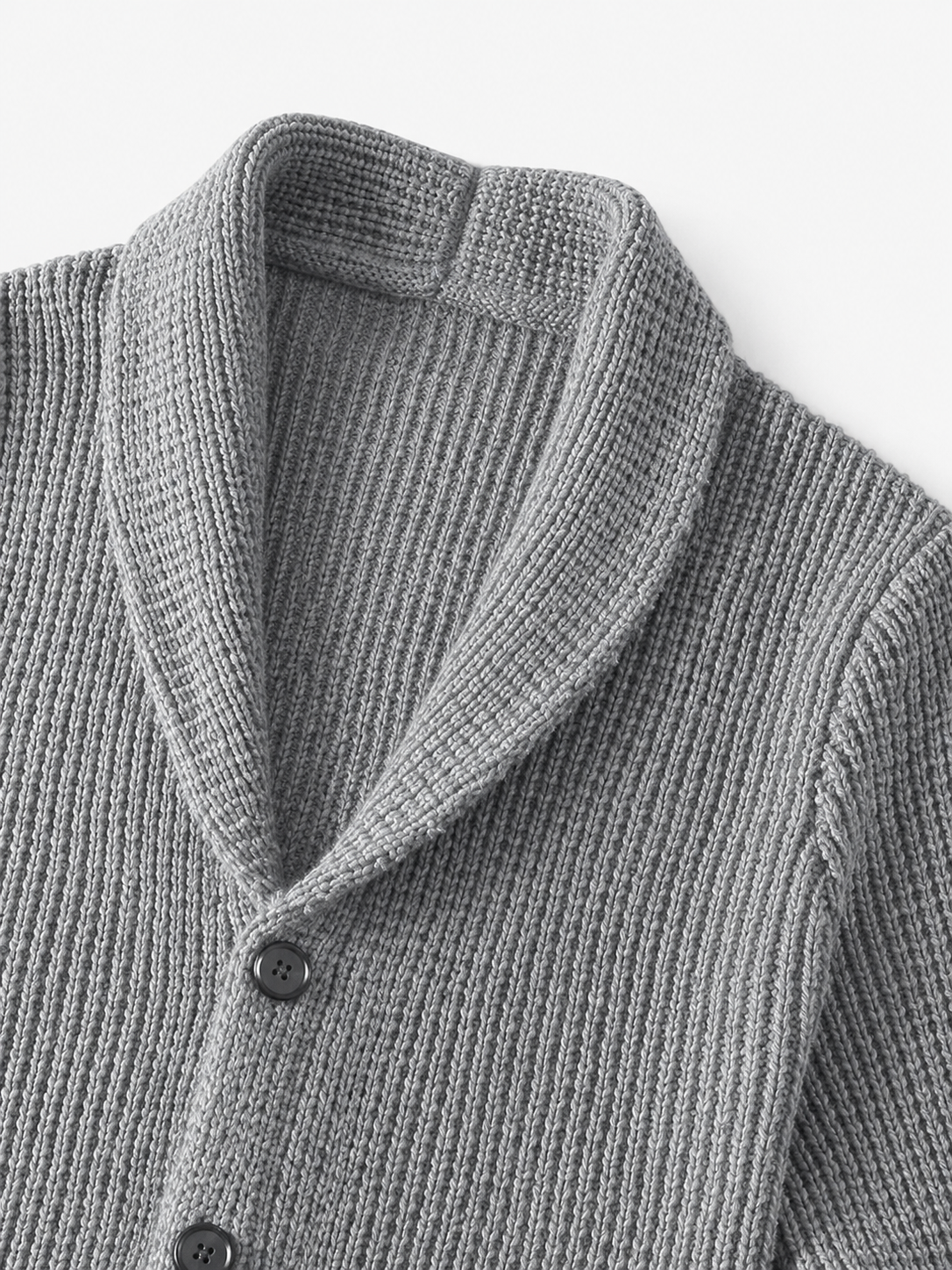 Shawl Collar Cardigan — Grey