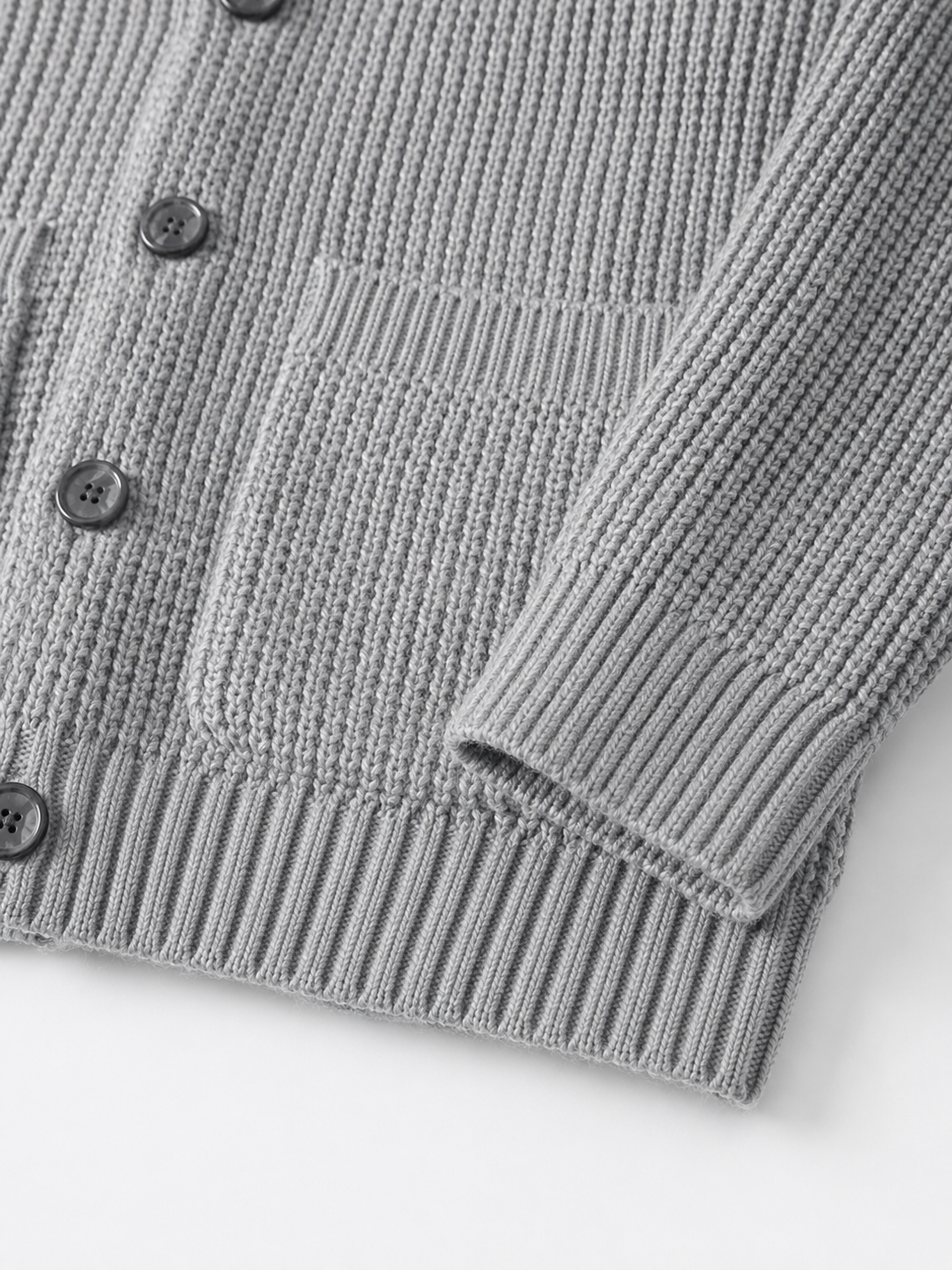Shawl Collar Cardigan — Grey