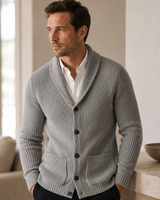 Shawl Collar Cardigan — Grey