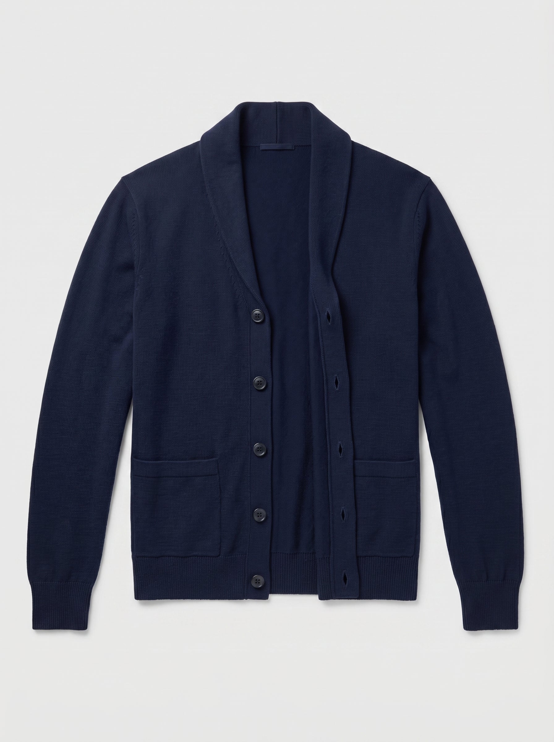 Shawl Collar Cardigan — Navy