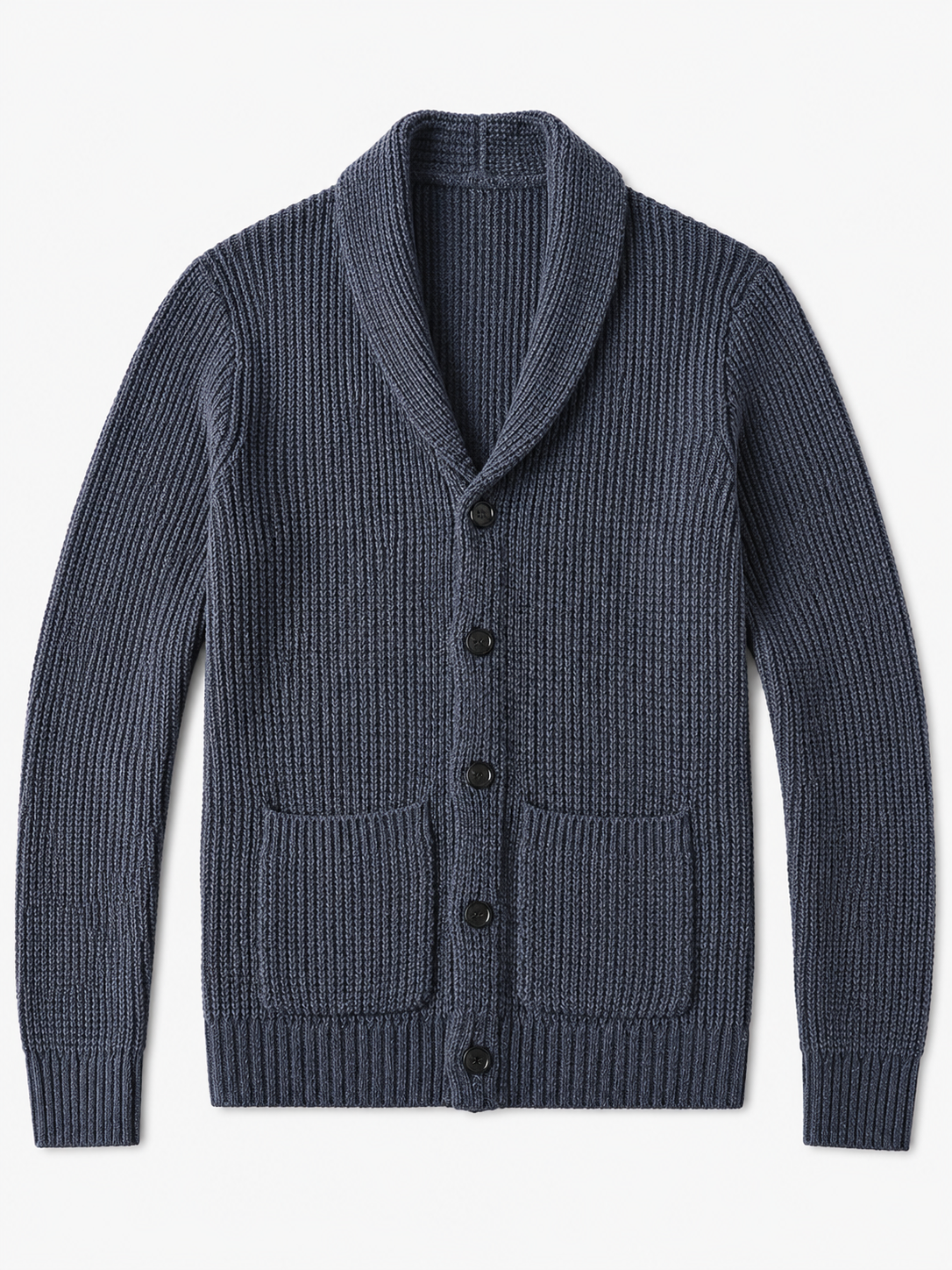 Shawl Collar Cardigan — Navy