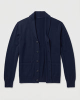 Shawl Collar Cardigan — Navy