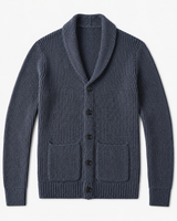 Shawl Collar Cardigan — Navy