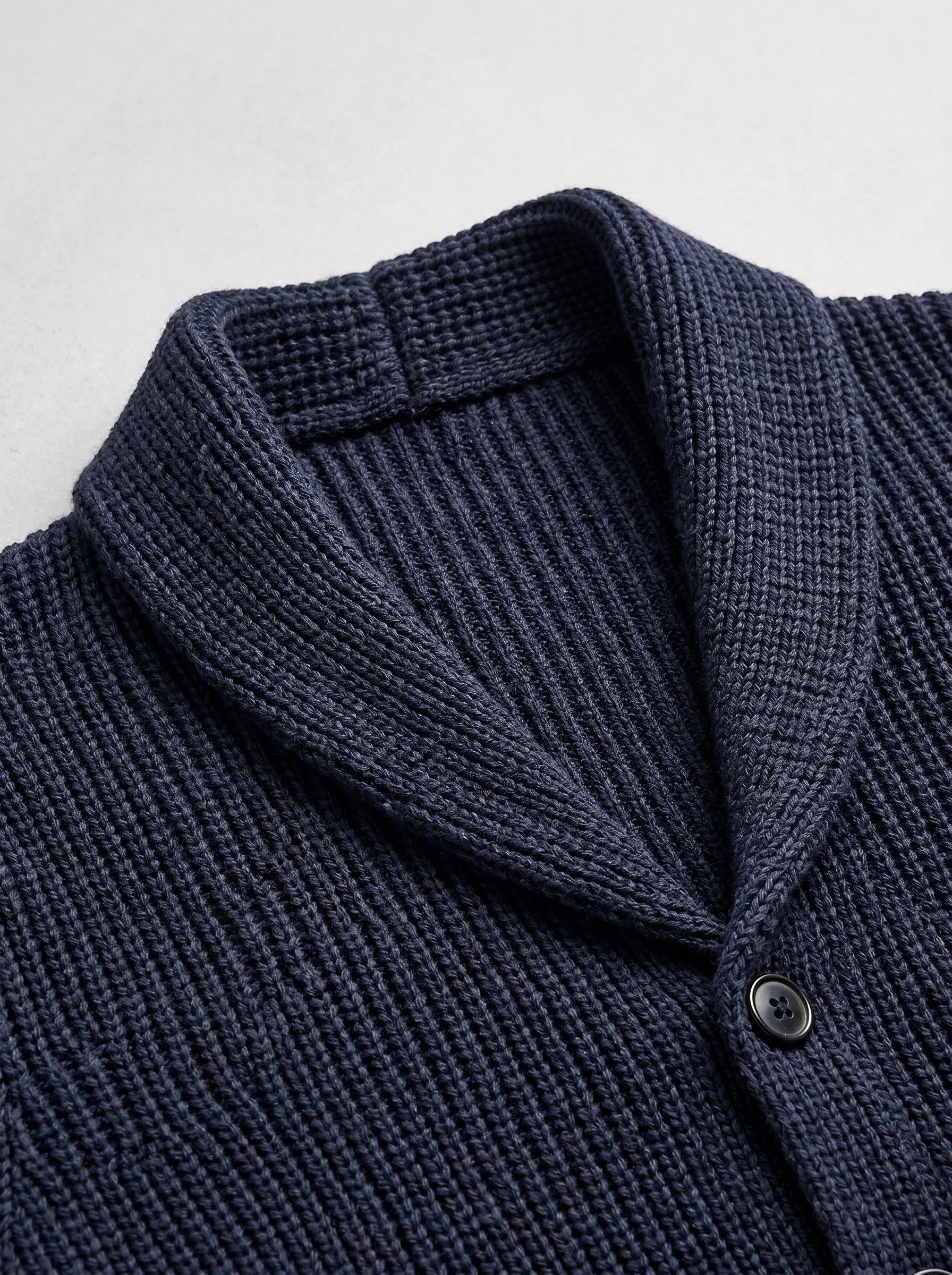 Shawl Collar Cardigan — Navy