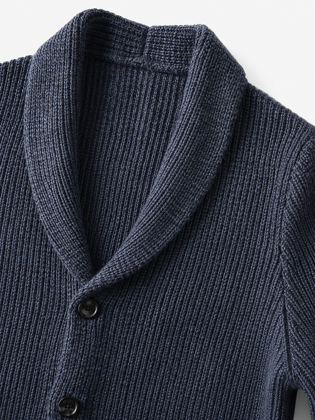 Shawl Collar Cardigan — Navy