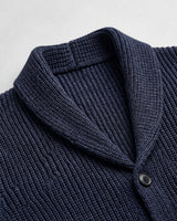 Shawl Collar Cardigan — Navy