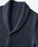 Shawl Collar Cardigan — Navy