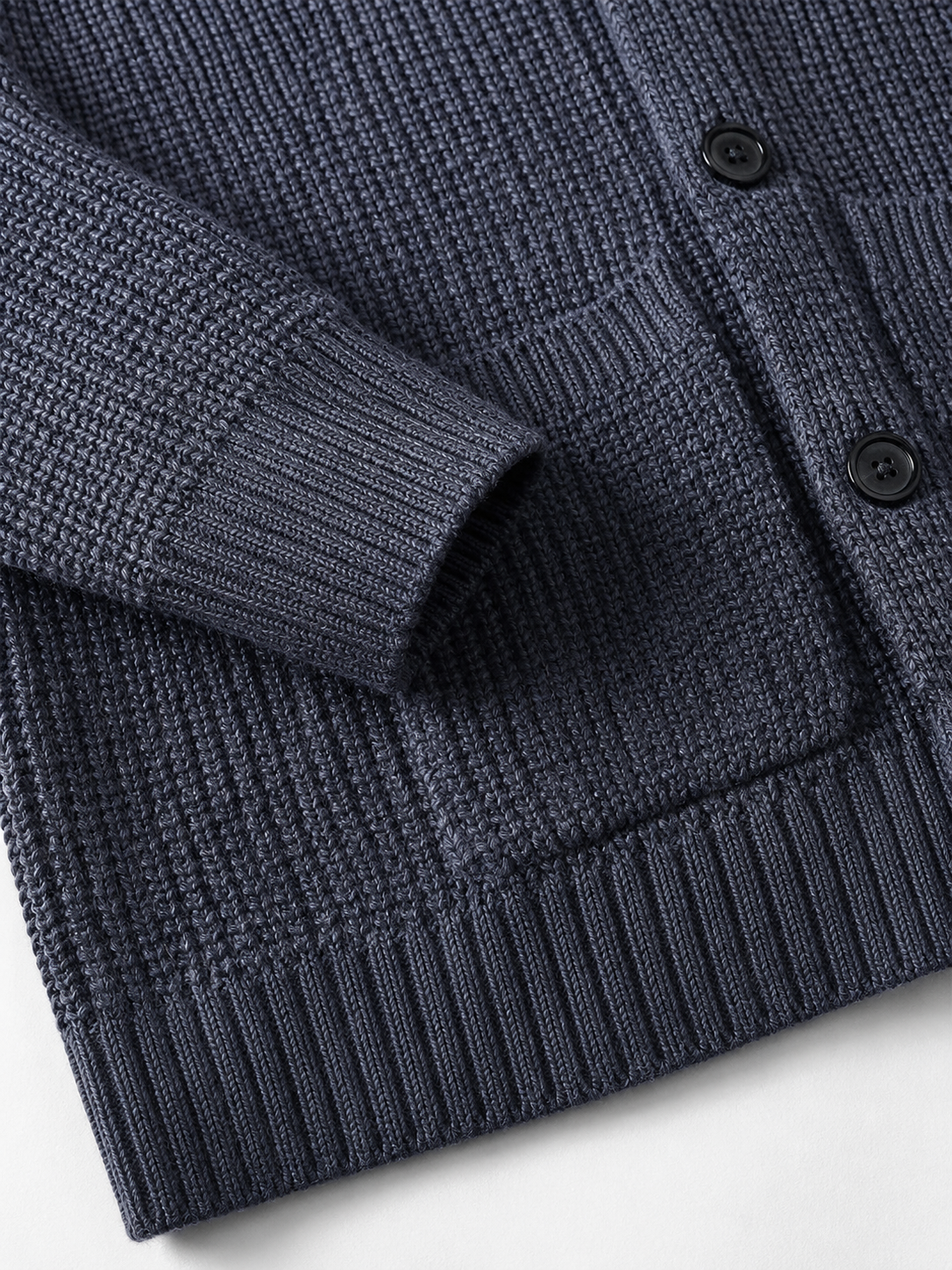 Shawl Collar Cardigan — Navy