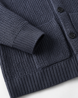 Shawl Collar Cardigan — Navy