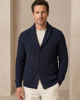 Shawl Collar Cardigan — Navy