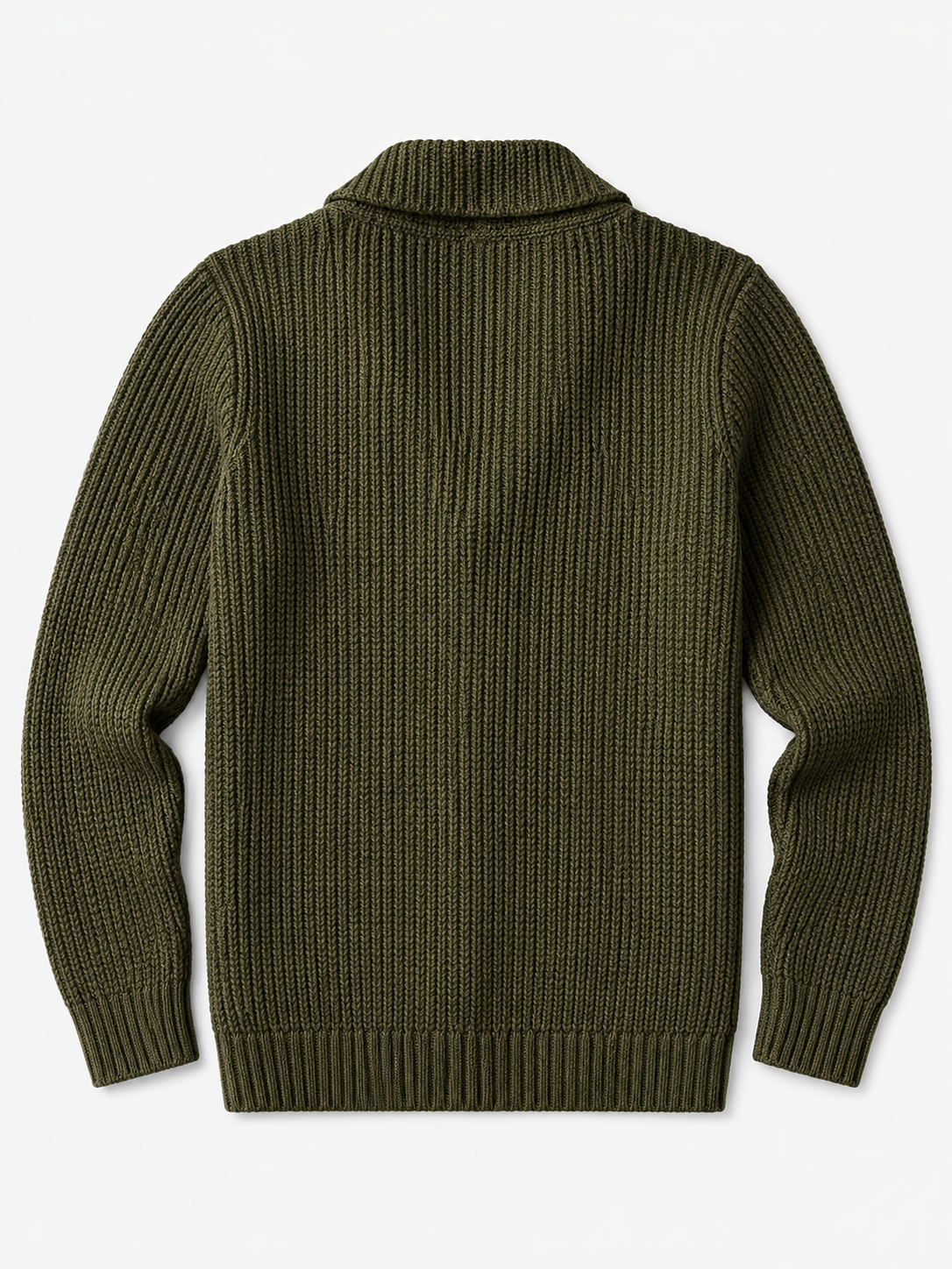 Shawl Collar Cardigan — Olive
