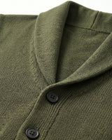 Shawl Collar Cardigan — Olive