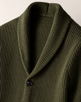 Shawl Collar Cardigan — Olive