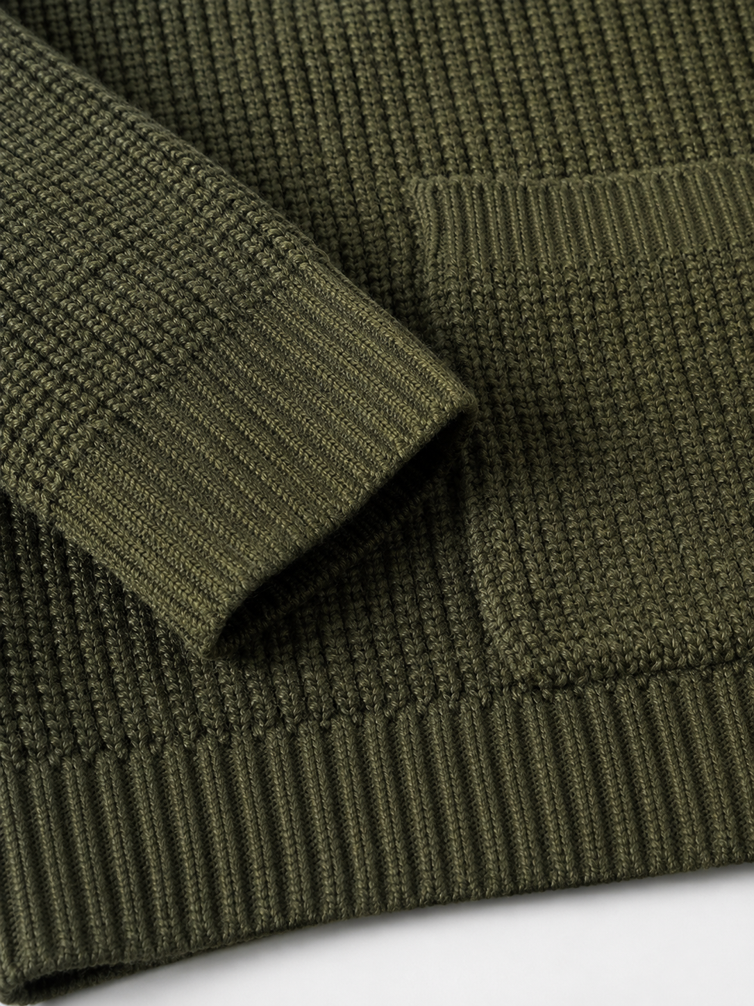 Shawl Collar Cardigan — Olive