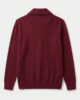 Shawl Collar Cardigan — Wine Red