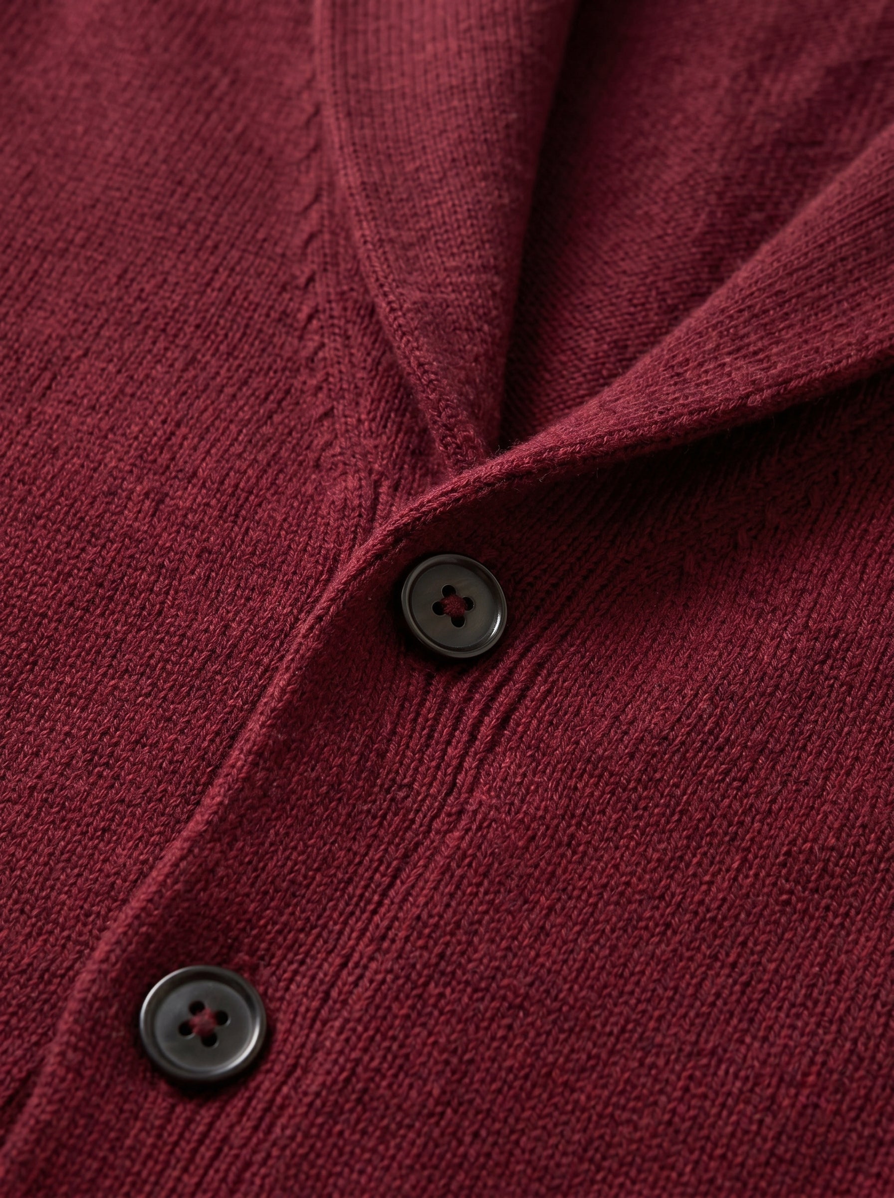 Shawl Collar Cardigan — Wine Red