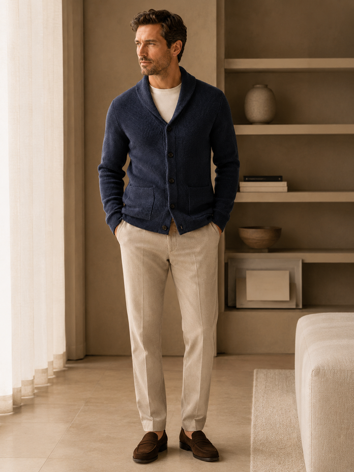 Cable Knit Shawl Collar Cardigan alternate view