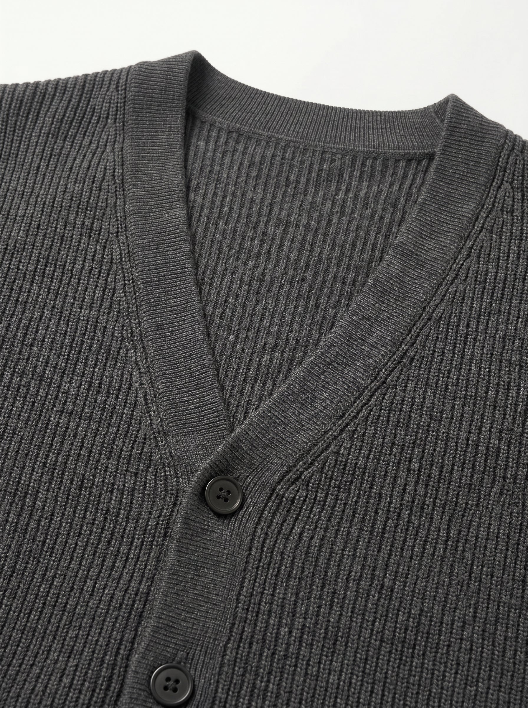V-Neck Knit Sweater Vest — Dark grey