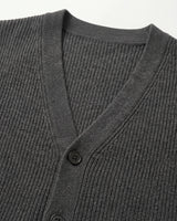 V-Neck Knit Sweater Vest — Dark grey