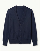 V-Neck Knit Sweater Vest — Navy