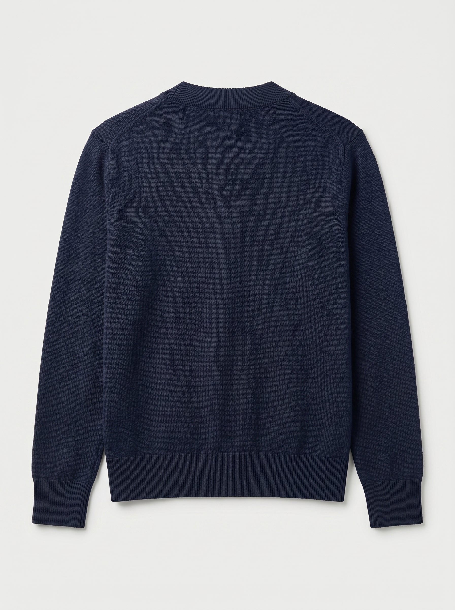 V-Neck Knit Sweater Vest — Navy