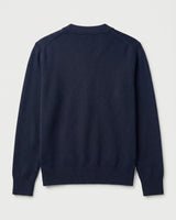 V-Neck Knit Sweater Vest — Navy