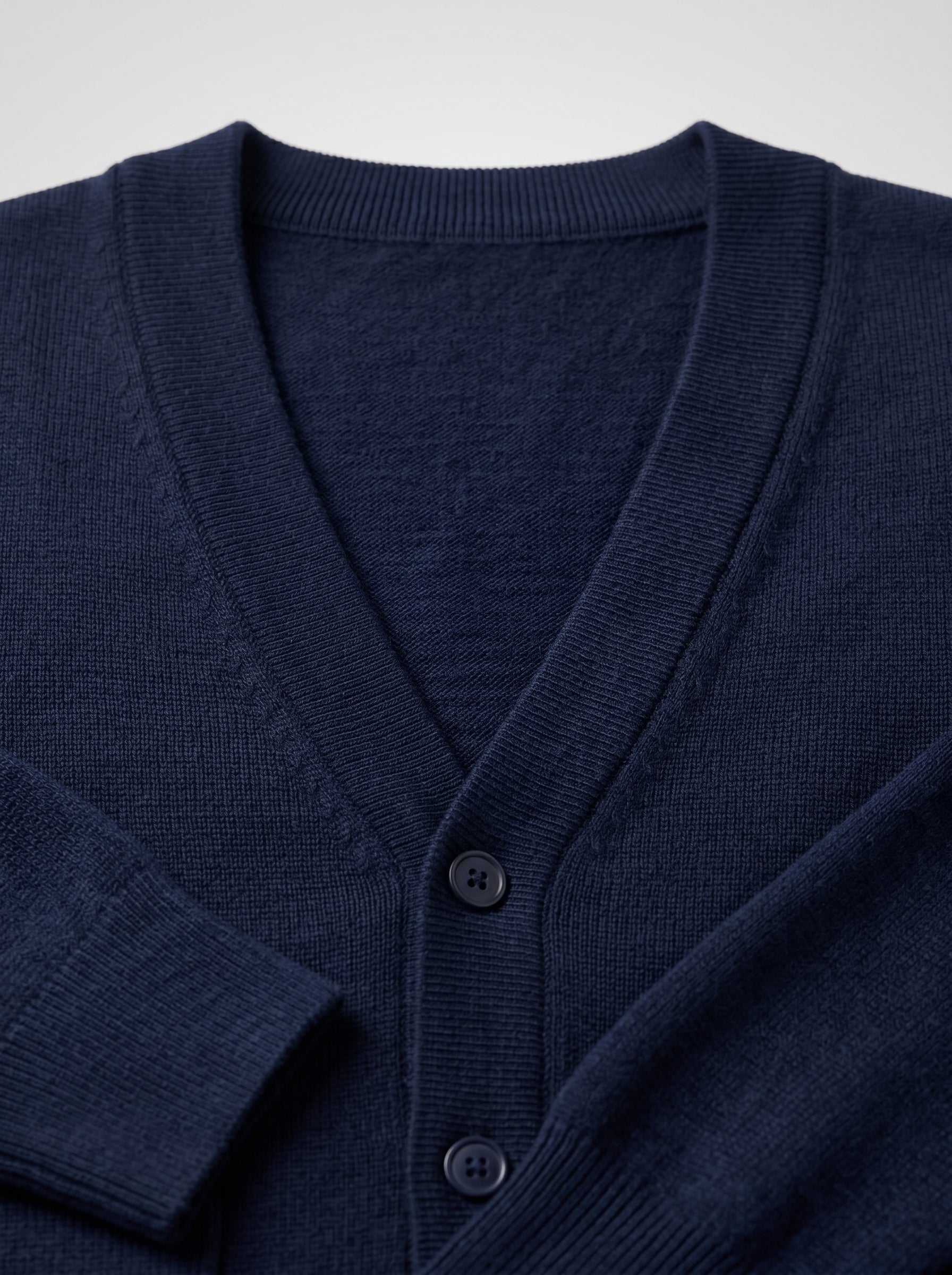 V-Neck Knit Sweater Vest — Navy