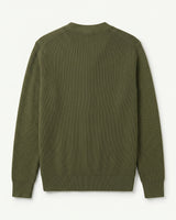 V-Neck Knit Sweater Vest — Olive