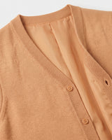 Herringbone V-Neck Sweater Vest — Apricot