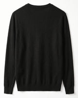 Herringbone V-Neck Sweater Vest — Black