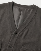 Herringbone V-Neck Sweater Vest — Dark grey