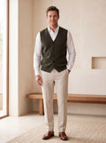 Herringbone V-Neck Sweater Vest