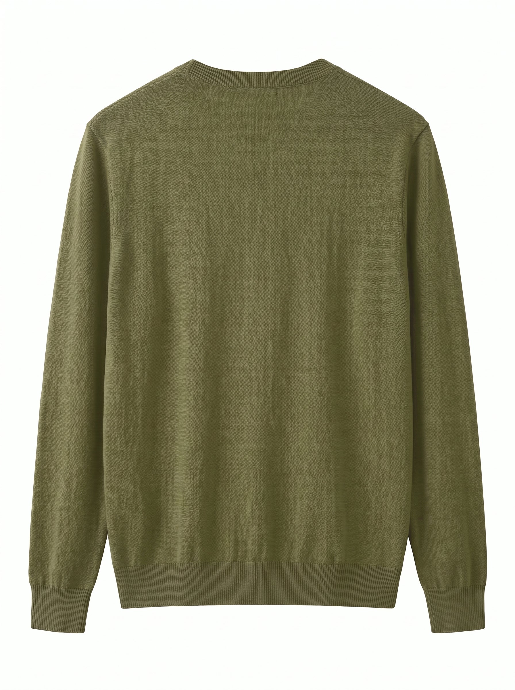 Herringbone V-Neck Sweater Vest — Olive