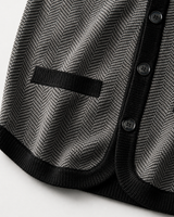 Solid Knit Sweater Vest — Black-Grey