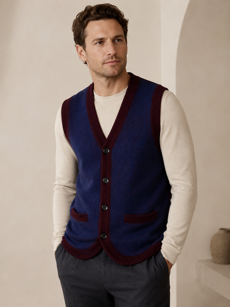 Solid Knit Sweater Vest