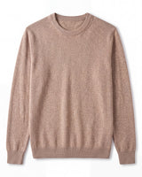 Solid Crew Neck Sweater — Brown