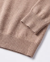 Solid Crew Neck Sweater — Brown