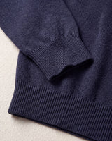 Solid Crew Neck Sweater — Dark Blue