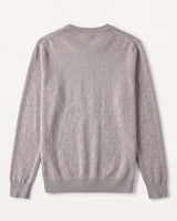 Solid Crew Neck Sweater — Light grey